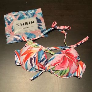 NWT Shein Colorful Halter Bikini Top
